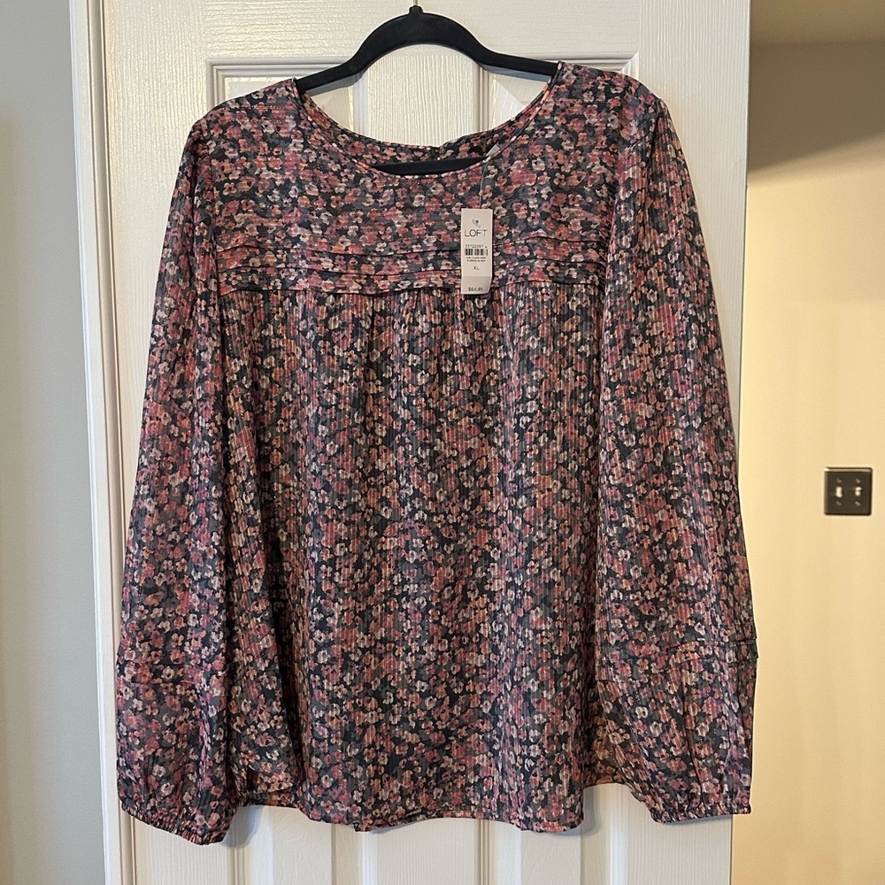 NWT loft floral blouse